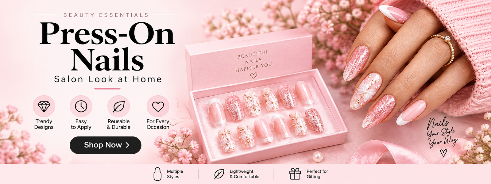 Press-On Nails Reusable Artificial Nails